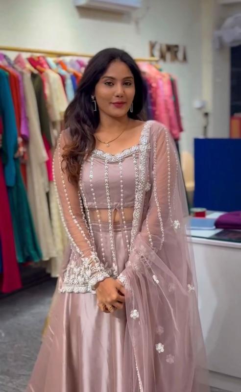 HB 251 Rangoli silk Purple Designer lehenga choli suppliers - wholesale export